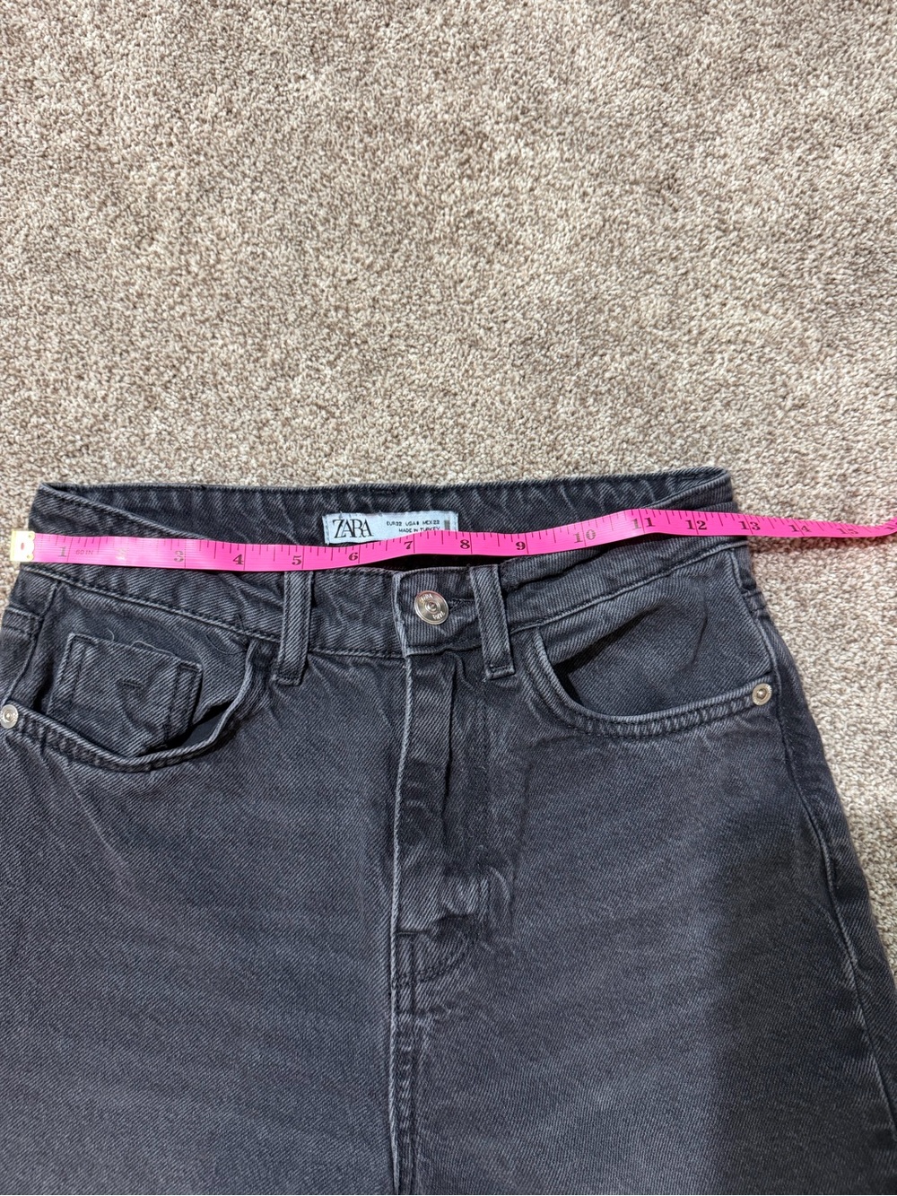 Zara Black High Waist Straight-Leg Women’s Ankle Denim Jeans Size 25 (0) - Picture 7 of 10